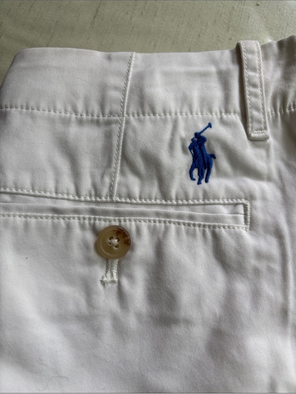 Polo Ralph Lauren White Cotton Chino Shorts - Picture 3 of 4